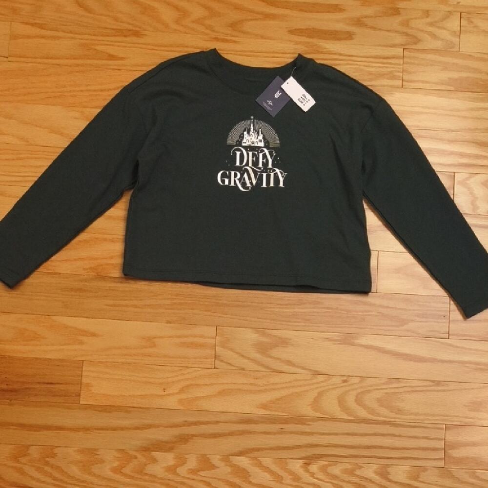 Wicked + GAP Deep Green 'Defy Gravity' Long Sleeve Tee, Size M 8 NWT